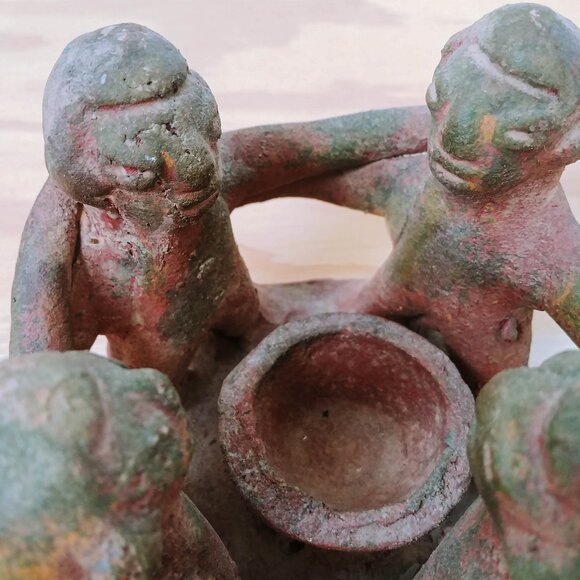 90s Vintage Circle Of Friends Candle Holder - Picture 4 of 5